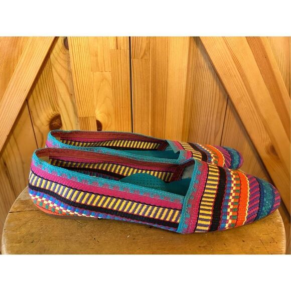 Beacon Phoenix Slip On Striped Ballet Multi Stripe Size 11AA - Picture 1 of 8